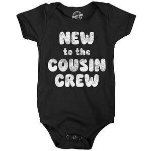 New To The Cousin Crew Baby Bodysuit Funny Sarcastic Family Reunion Jumper For